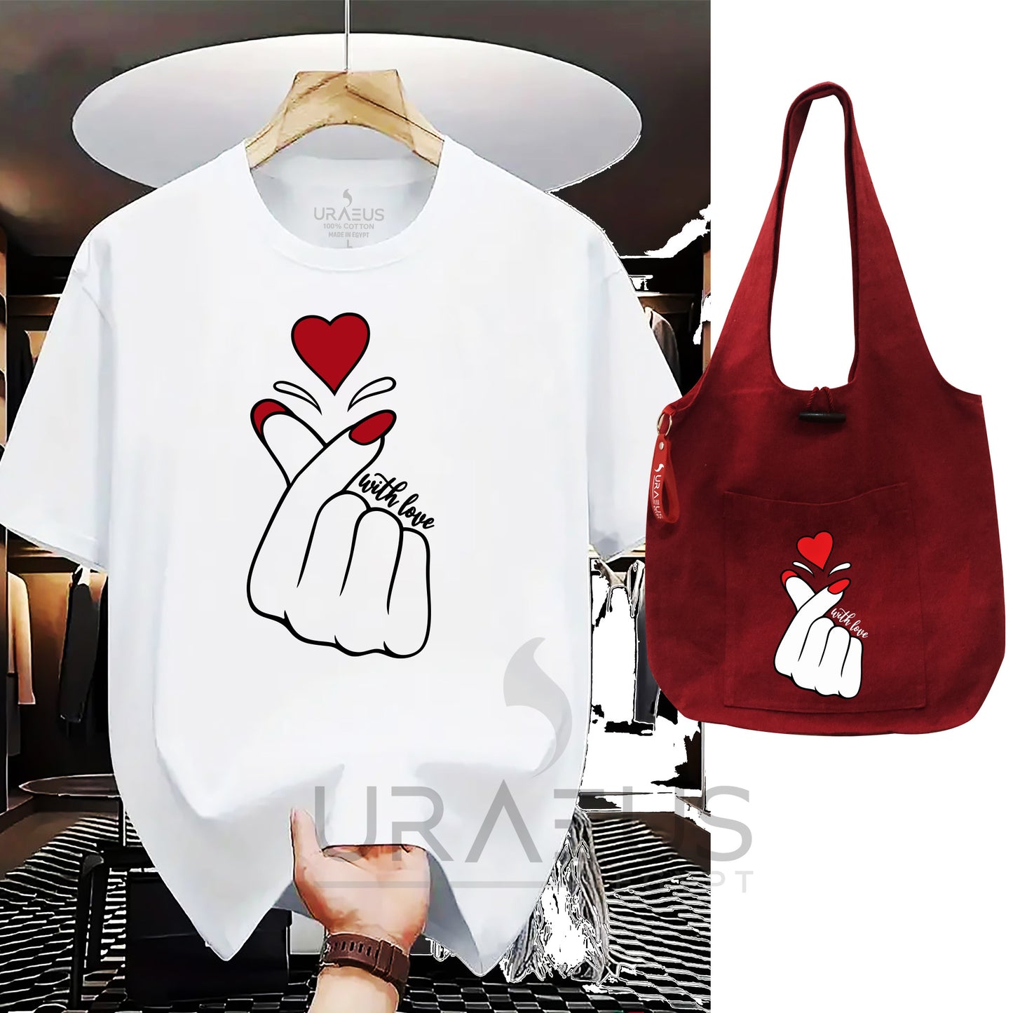 " With Love " Matchy Tee/Bag Bundle
